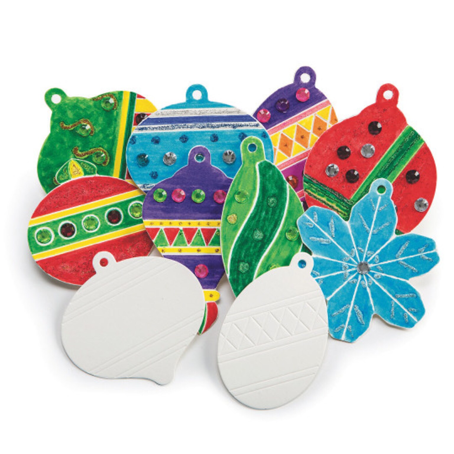 S&S Worldwide Color Me Holiday Ornaments, 48/Pack (CF-13937)