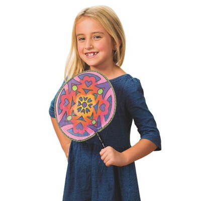 S&S Worldwide Color Me Silky Fan, Pack of 12 (A-9922)