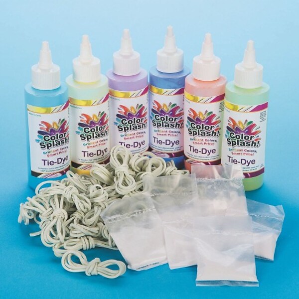 Color Splash Easy Tie-Dye Bottled Powdered Dye, Bright Assorted Colors, 6/Set (FA3452)