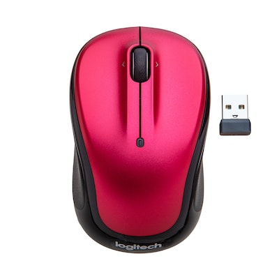 Logitech M325S Wireless Ambidextrous Optical USB Mouse, Brilliant Rose (910-006827)