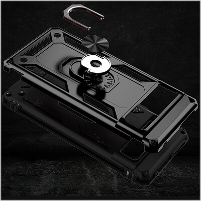 Saharacase Military Kickstand Series Black Holster for Google Pixel 7 (CP00379)