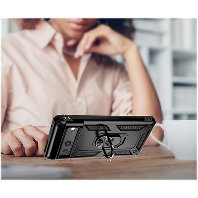 Saharacase Military Kickstand Series Black Holster for Google Pixel 7 (CP00379)