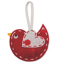 S&S Worldwide Stitched Felt Bird Ornament Craft Kt, 12/Pack (CF-13706)
