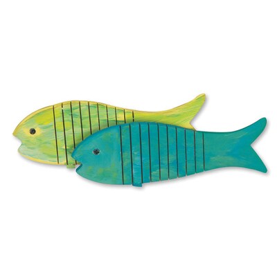 S&S Worldwide Flexible Wooden Fish Craft Kit, Pack of 12 (GP3221)