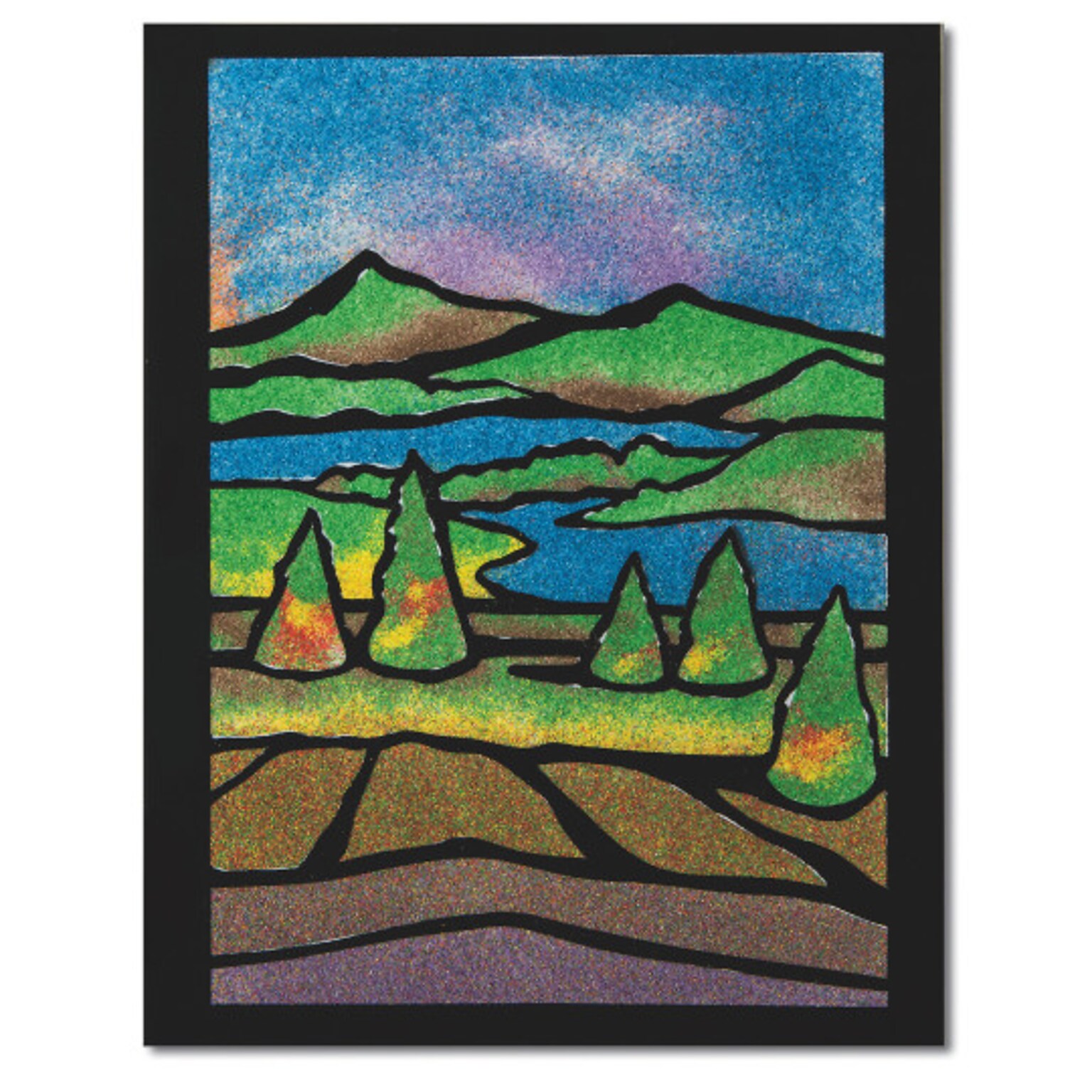 S&S Worldwide Velvet Sand Landscape Craft Kit, 24/Pack (CF-14012)
