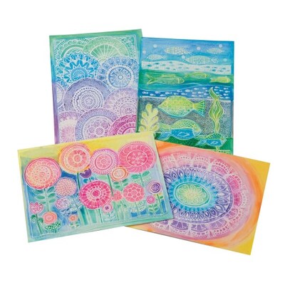 S&S Worldwide Color Resist Art Posters, 24/Pack (PE1859)