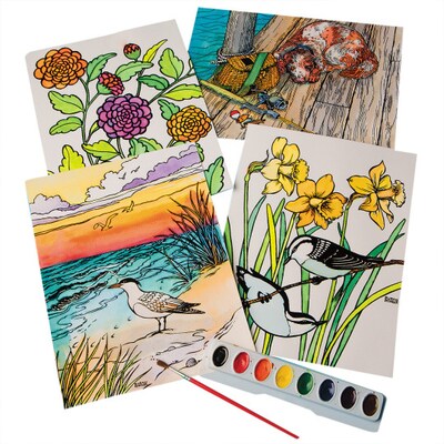 S&S Worldwide, Watercolor Velvet Art Posters Pk24, (PS1395)
