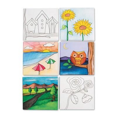 S&S Worldwide Designer Canvas Set II, Pack of 12 (PS1398)