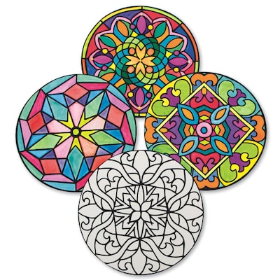 S&S Worldwide Velvet Art Mandalas, 40/Pack (PS1400)