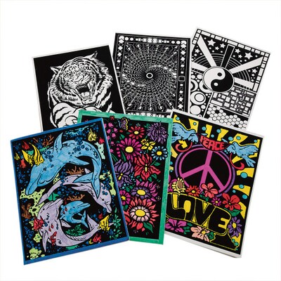 S&S Worldwide, Velvet Art Folders Pk6, (PS1410)