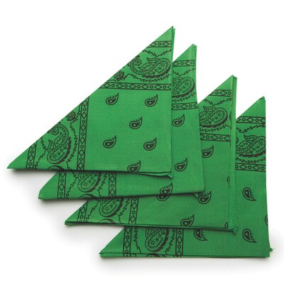 Us Toy Co Inc, Green Bandana, 12/Pack (KD36-10)