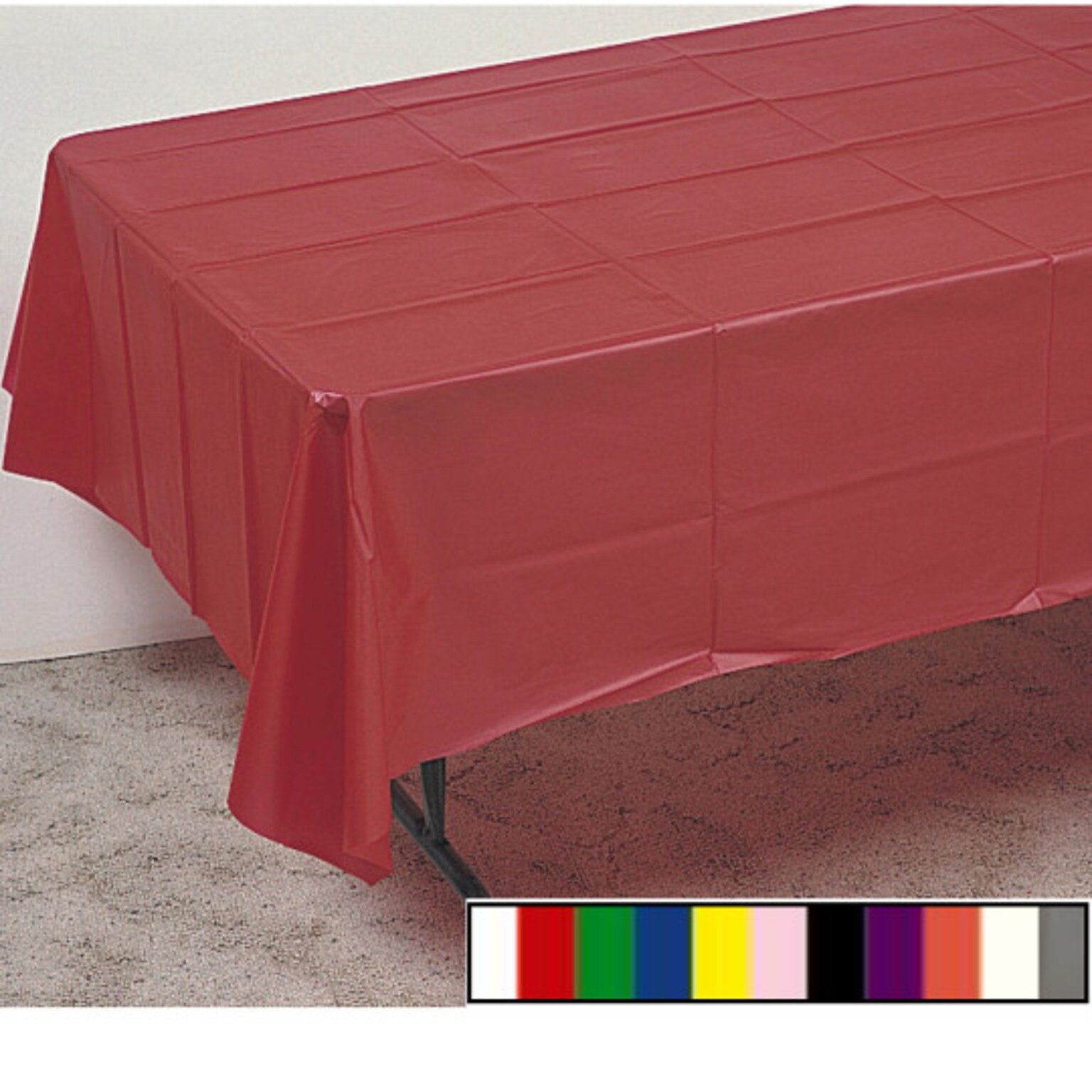 Table Mate Products Inc Plastic Table Cover 108L x 54 Blue Pack of 12 (G549-BL)