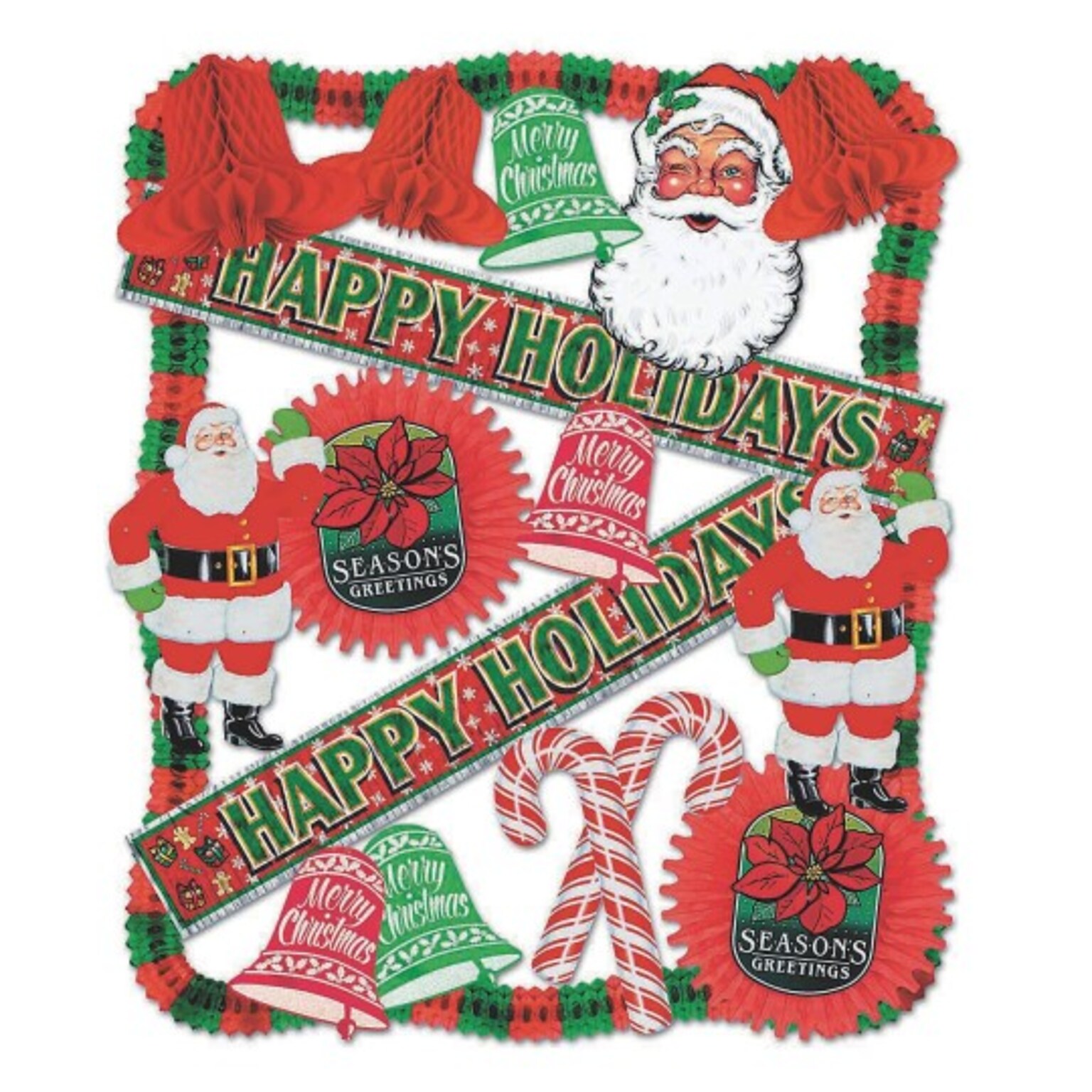 The Beistle Company 20 Piece Christmas Decorating Easy Pack (22605)