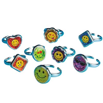 S&S Worldwide Smiley Rings, Pack of 72 (CF-10754)