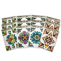 S&S Worldwide Stained Glass Window Clings Rect, 12/Pack (CF-13312)