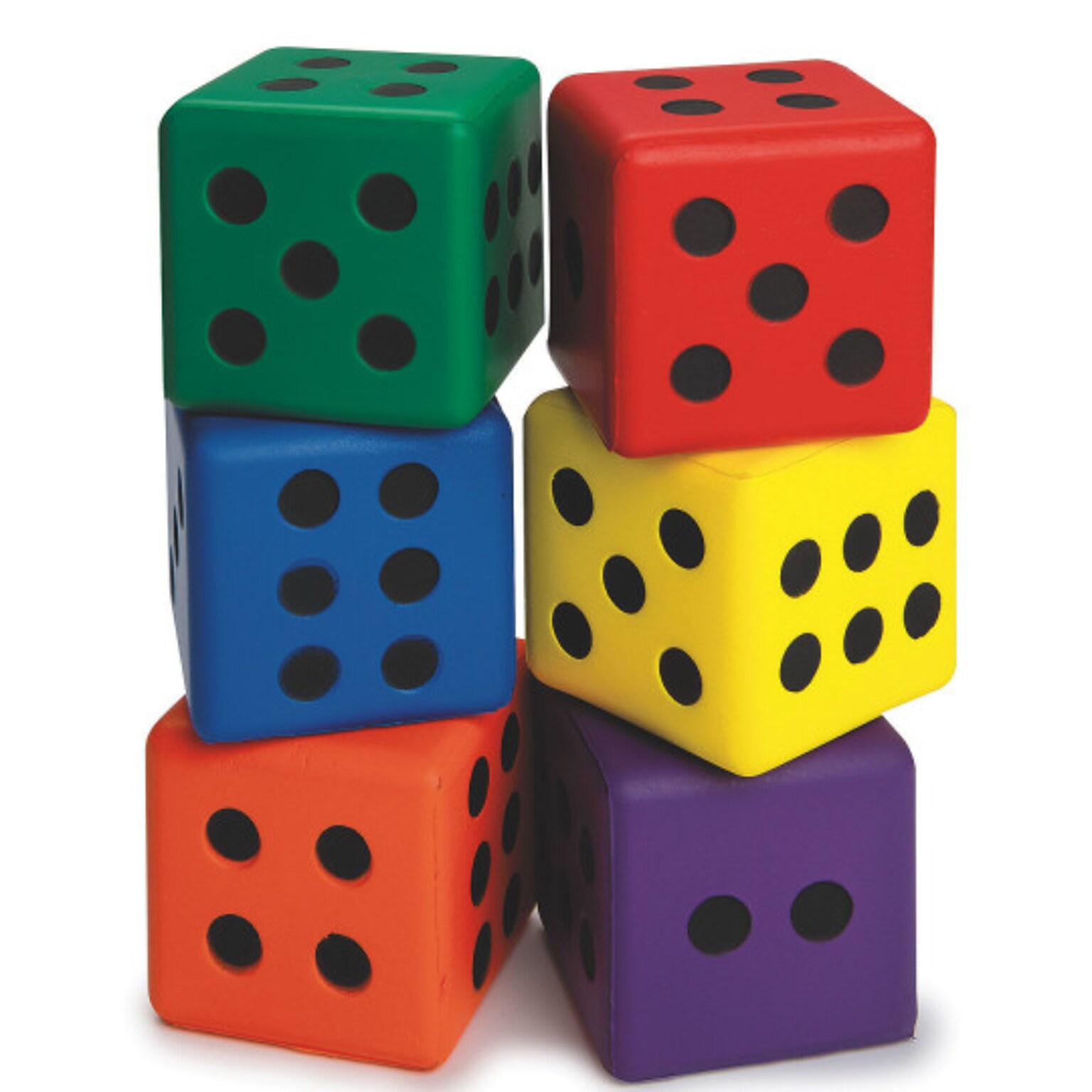 S&S Worldwide, Foam Dice Large 3In Set Of 6, (W11416)