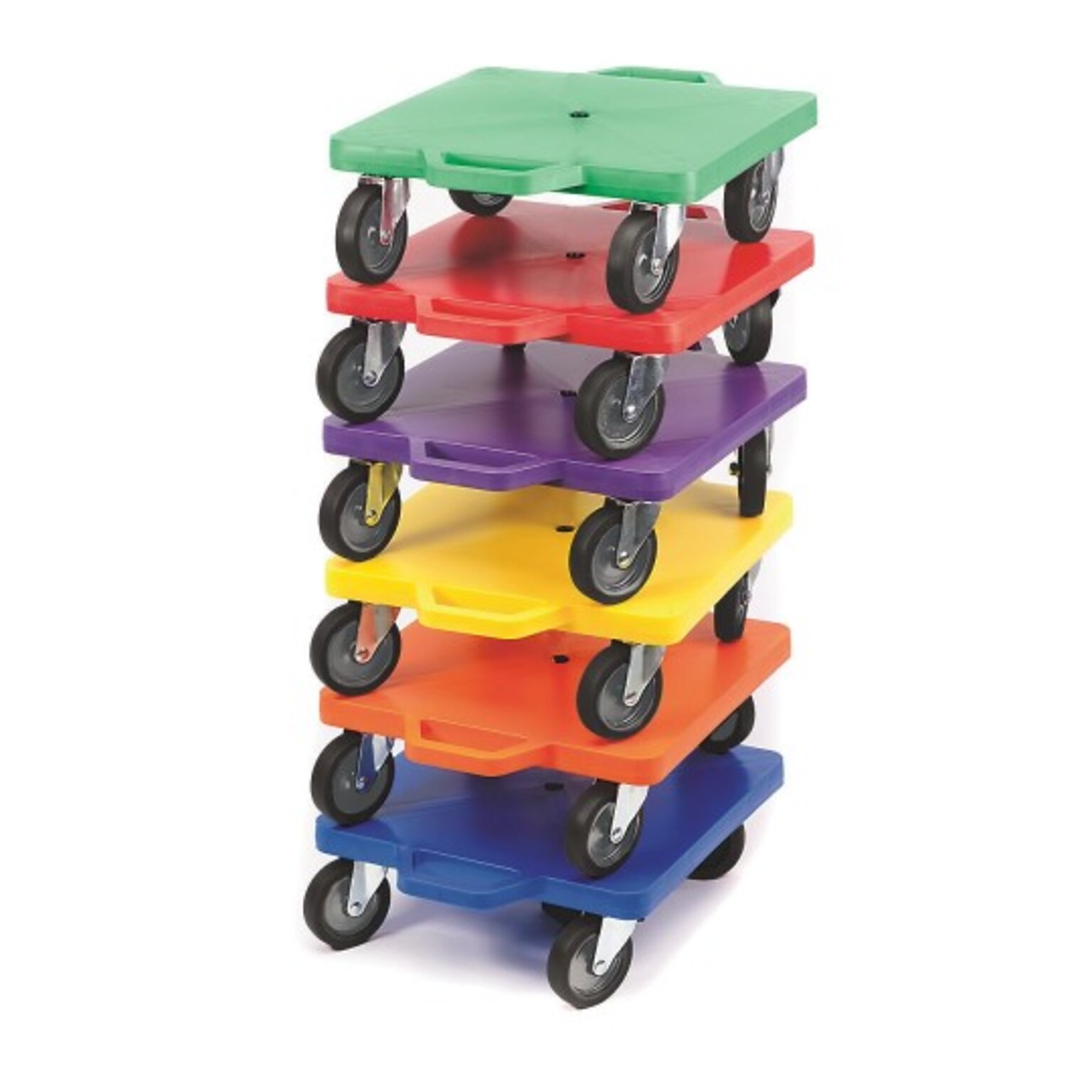 Spectrum Plastic Scooters, Assorted Colors, 6/Pack (W12944)