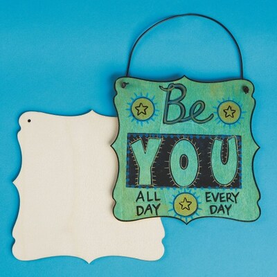 S&S Worldwide, Laser Cut Wood Plaque Pk24, (WD7602)