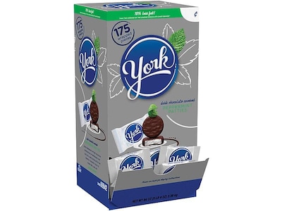 York Peppermint Patties Peppermint Dark Chocolate Candy Bar, 84 oz., 175/Box (HEC06643)