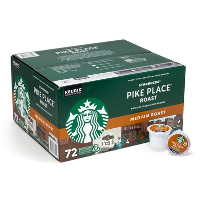 Starbucks Pike Place Coffee Keurig K-Cup Pods, Medium Roast, 72/Box (220-02158)