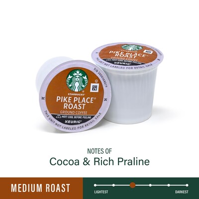 Starbucks Pike Place Coffee Keurig K-Cup Pods, Medium Roast, 72/Box (220-02158)