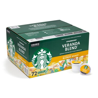 Starbucks Veranda Blend Coffee Keurig K-Cup Pods, Light Roast, 72/Box (220-02161)