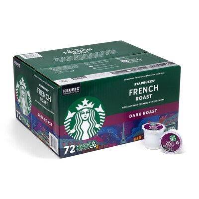 Starbucks French Roast Coffee Keurig K-Cup Pods, Dark Roast, 72/Box (220-02159)