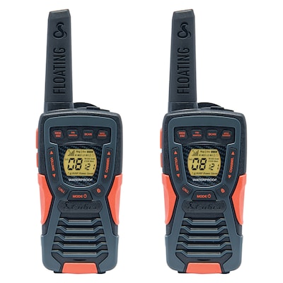 Cobra FLT Floating Waterproof 37-Mile Range 2-Way Radios, Multicolored, 2/Pack (ACXT1035R FLT)