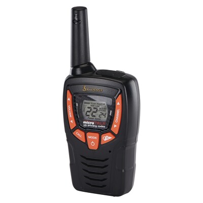 Cobra Weather-Resistant 25-Mile Range 2-Way Radio, Black, 2/Pack (ACXT345)