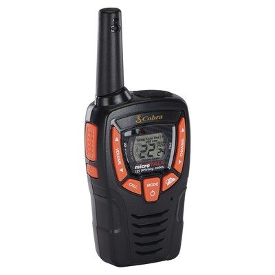 Cobra Weather-Resistant 25-Mile Range 2-Way Radio, Black, 2/Pack (ACXT345)