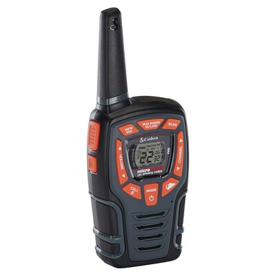 Cobra Weather-Resistant 28-Mile Range 2-Way Radio, Black, 2/Pack (ACXT545)