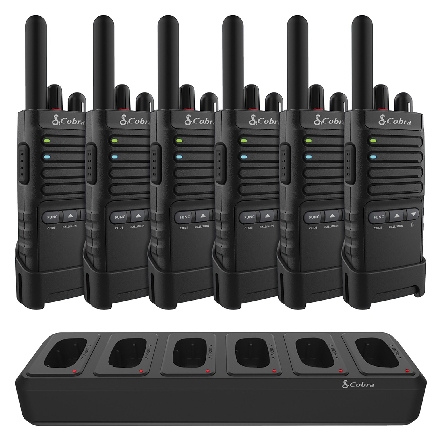 Cobra Pro Business 42-Mile Range 2-Way Radios, Black, 6/Pack (PX650-BCH6)