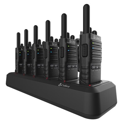 Cobra Pro Business 42-Mile Range 2-Way Radios, Black, 6/Pack (PX650-BCH6)