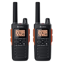 Cobra 38-Mile Range Waterproof 2-Way Radios, Black, 2-Pack (RX680)