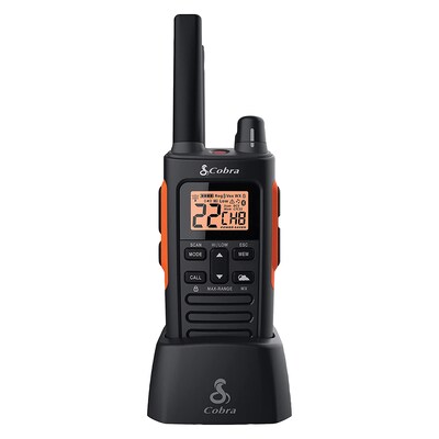 Cobra 38-Mile Range Waterproof 2-Way Radios, Black, 2-Pack (RX680)