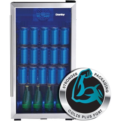 Danby DBC117A2BSSDD-6 3.1-Cu. Ft. Beverage Center, Black/Stainless