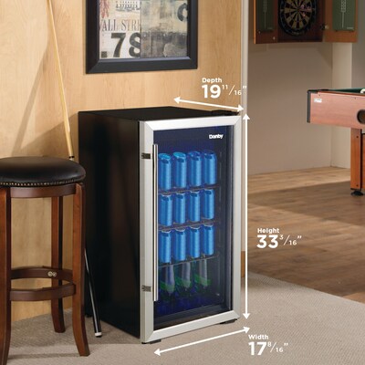Danby DBC117A2BSSDD-6 3.1-Cu. Ft. Beverage Center, Black/Stainless