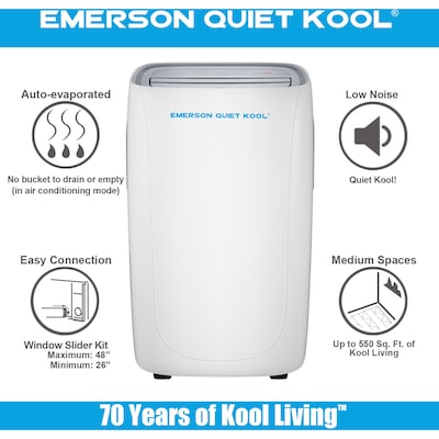 Emerson Quiet Kool SMART Portable Air Conditioner with Remote, Wi-Fi Enabled (EAPC14RSD1)