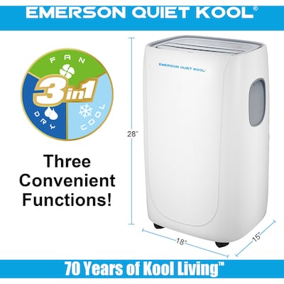 Emerson Quiet Kool SMART Portable Air Conditioner with Remote, Wi-Fi Enabled (EAPC14RSD1)