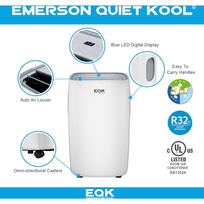 Emerson Quiet Kool SMART Portable Air Conditioner with Remote, Wi-Fi Enabled (EAPC8RSD1)