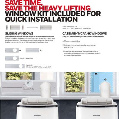 Honeywell 12,000 BTU Portable Air Conditioner Dehumidifier & Fan (HJ2CESWK8)