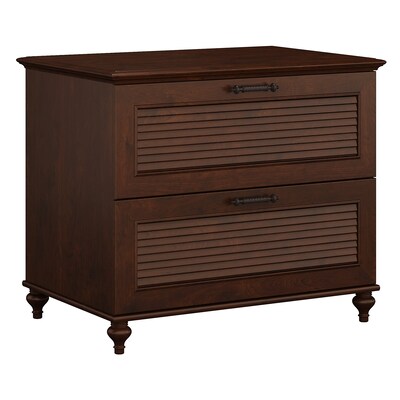 kathy ireland® Home by Bush Furniture Volcano Dusk Lateral File Cabinet, Coastal Cherry (ALA015CC)