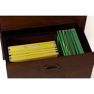 Office by kathy ireland® Ironworks Lateral File Cabinet, Coastal Cherry (KI50204-03)