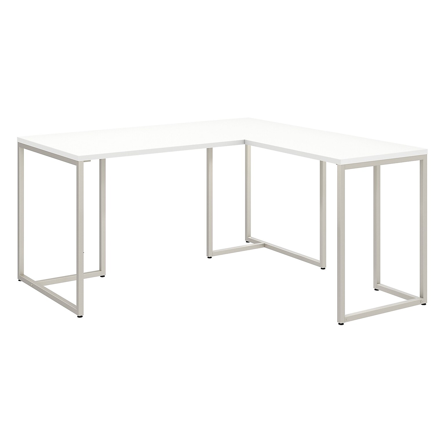 Bush Business Furniture Method 60W L Shaped Desk with Return, White (MTH004WH)