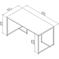 Bush Business Furniture Method 60"W Table Desk, White (KI70201K)