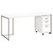 Office by kathy ireland® Method 72W Table Desk with 3 Drawer Mobile File Cabinet, White (MTH014WHSU)