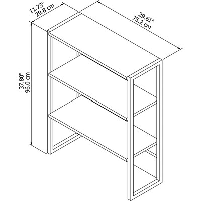 Bush Business Furniture Method Bookcase Hutch, White (KI70206)