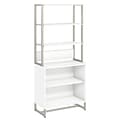 Office by kathy ireland® Method Bookcase with Hutch, White (MTH013WH)