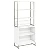 Office by kathy ireland® Method Bookcase with Hutch, White (MTH013WH)