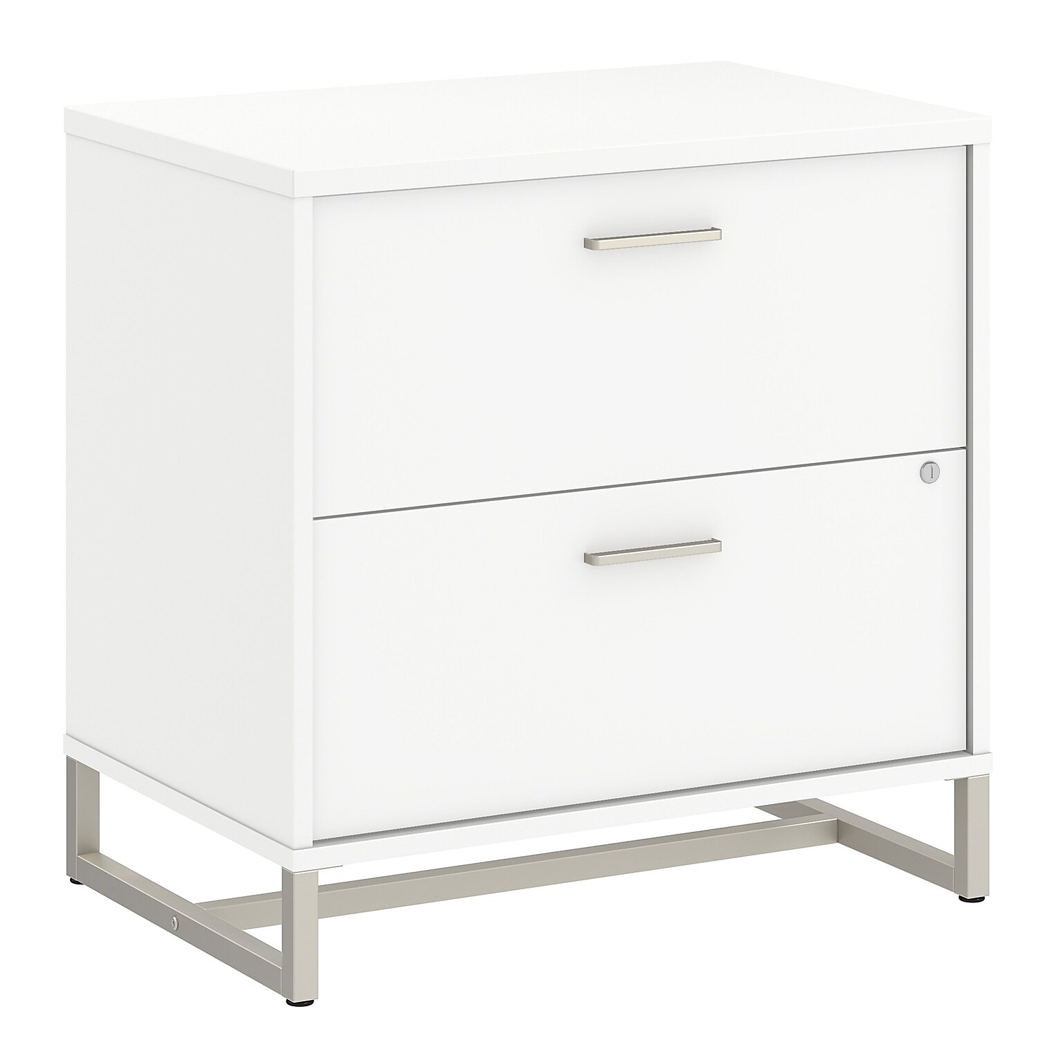 Bush Business Furniture Method 2 Drawer Lateral File Cabinet, White (KI70204SU)